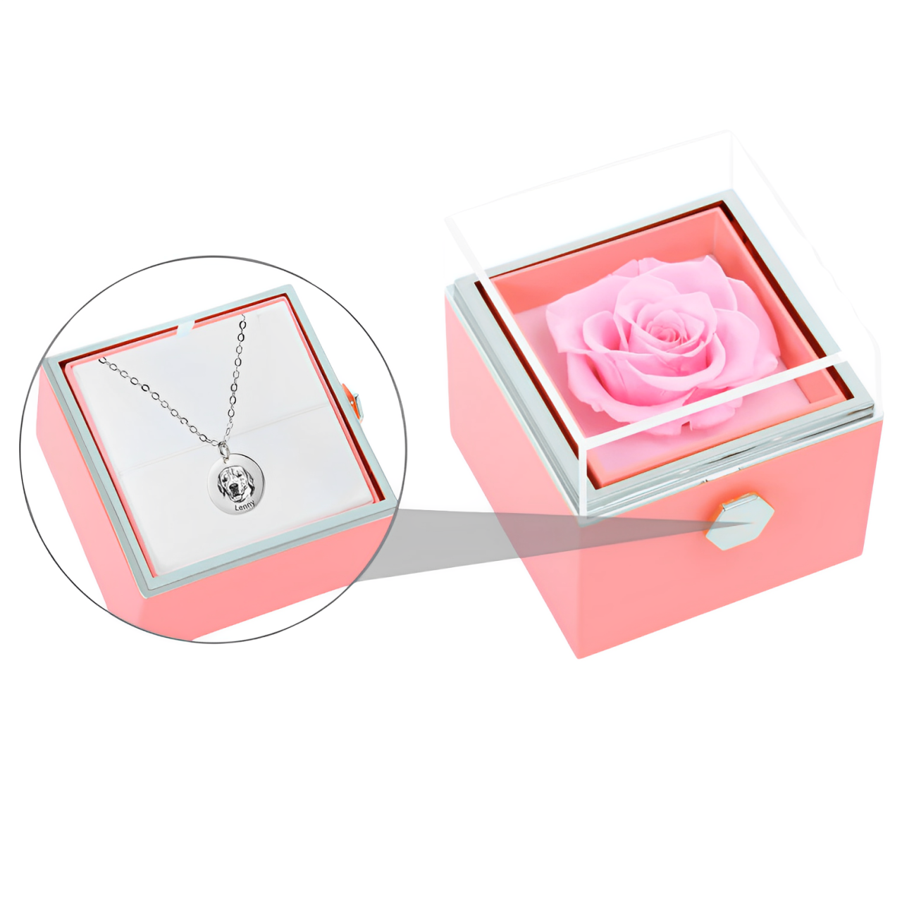 Darčeková krabička - Otáčacia ruža