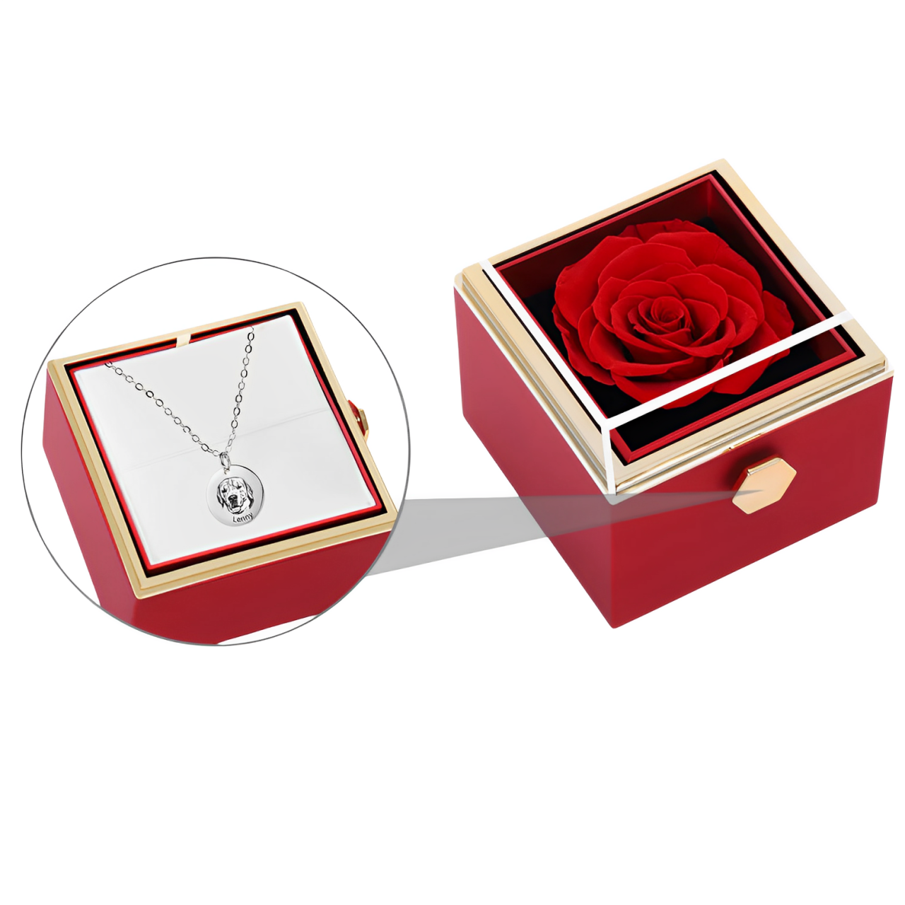 Darčeková krabička - Otáčacia ruža