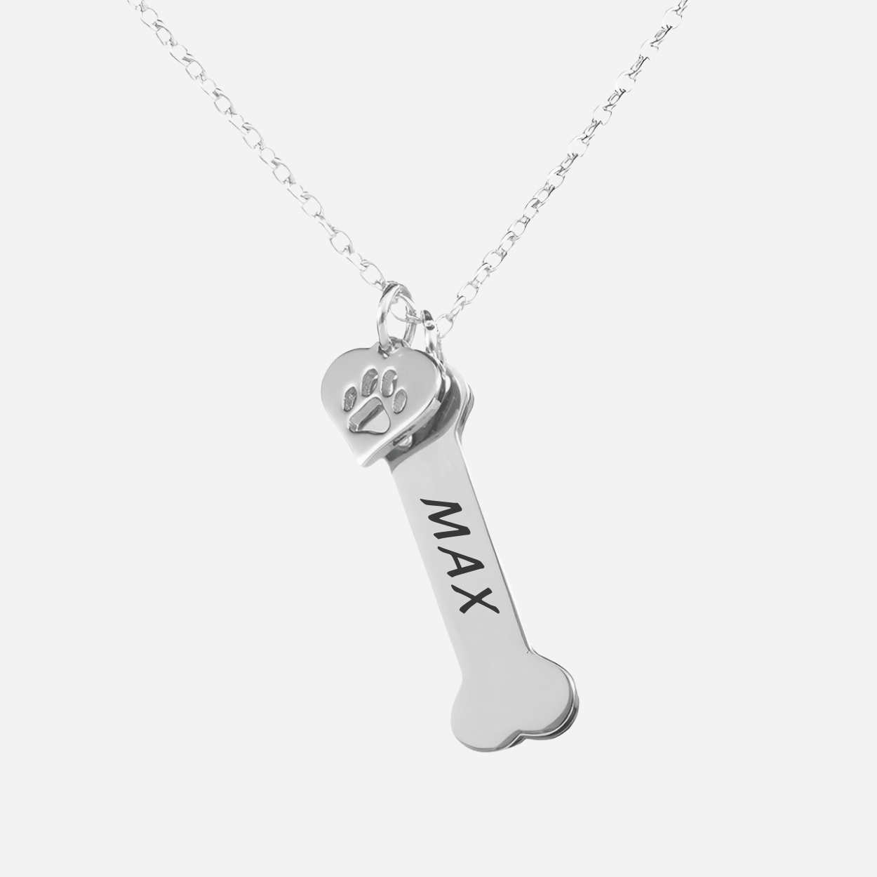 Náhrdelník s menom maznáčika – tvar kostičky