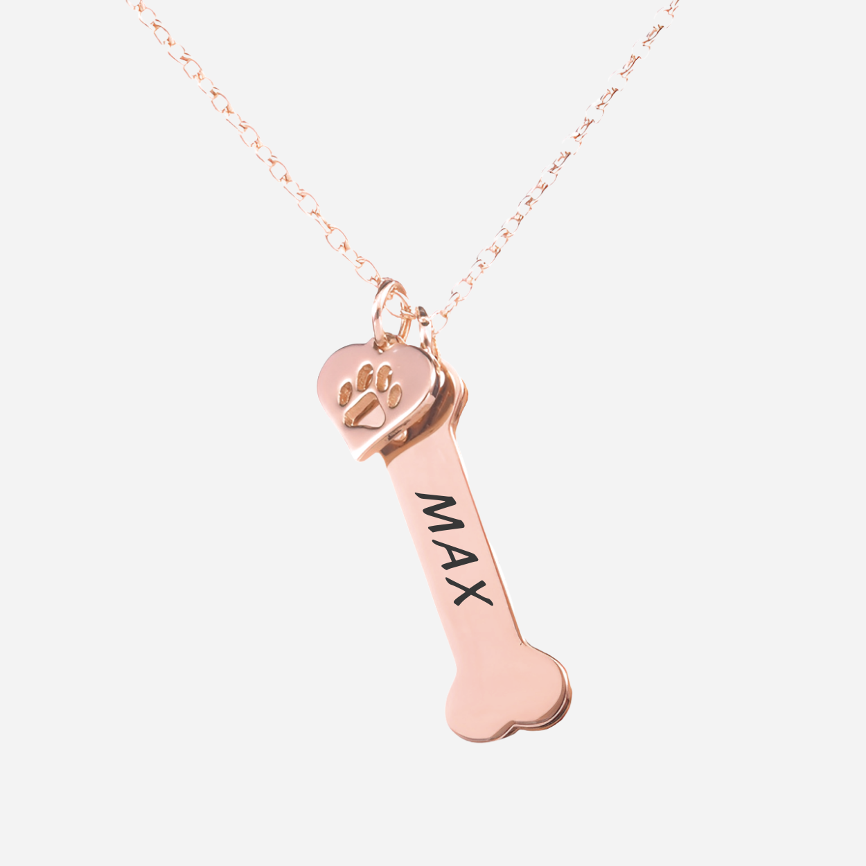 Náhrdelník s menom maznáčika – tvar kostičky