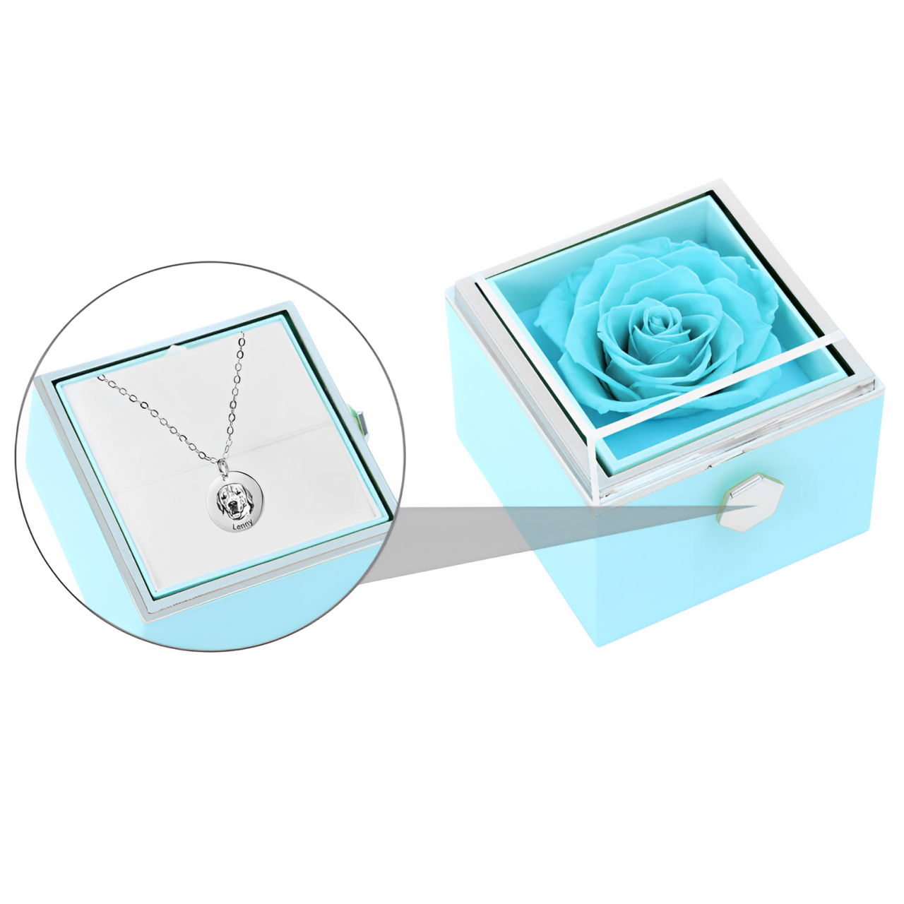 Darčeková krabička - Otáčacia ruža