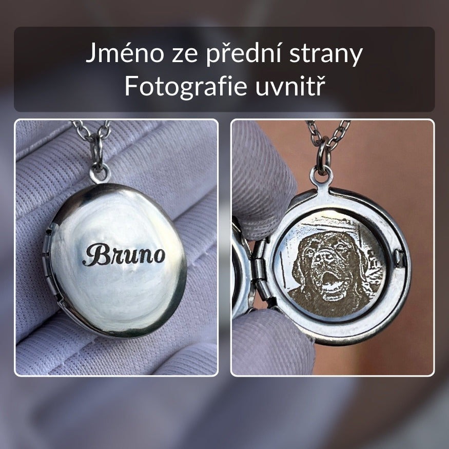 Vyklápací medailónik s fotografiou