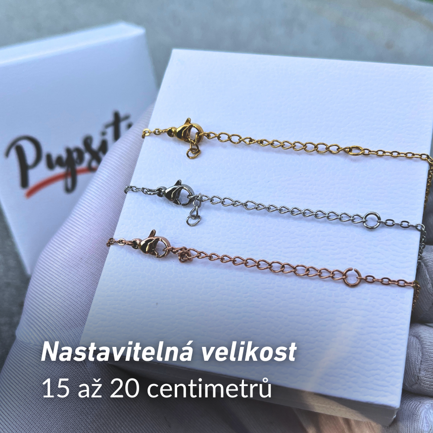 Náramok srdca s menom maznáčika