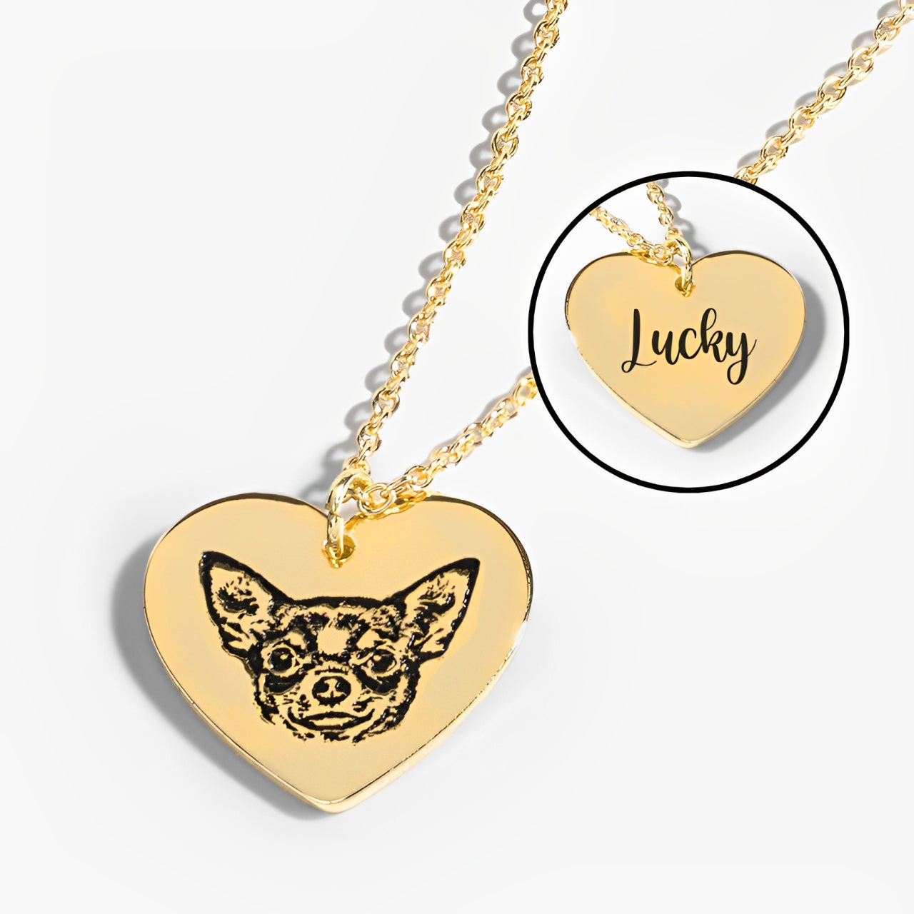 Srdcový náhrdelník s obrázkem mazlíčka