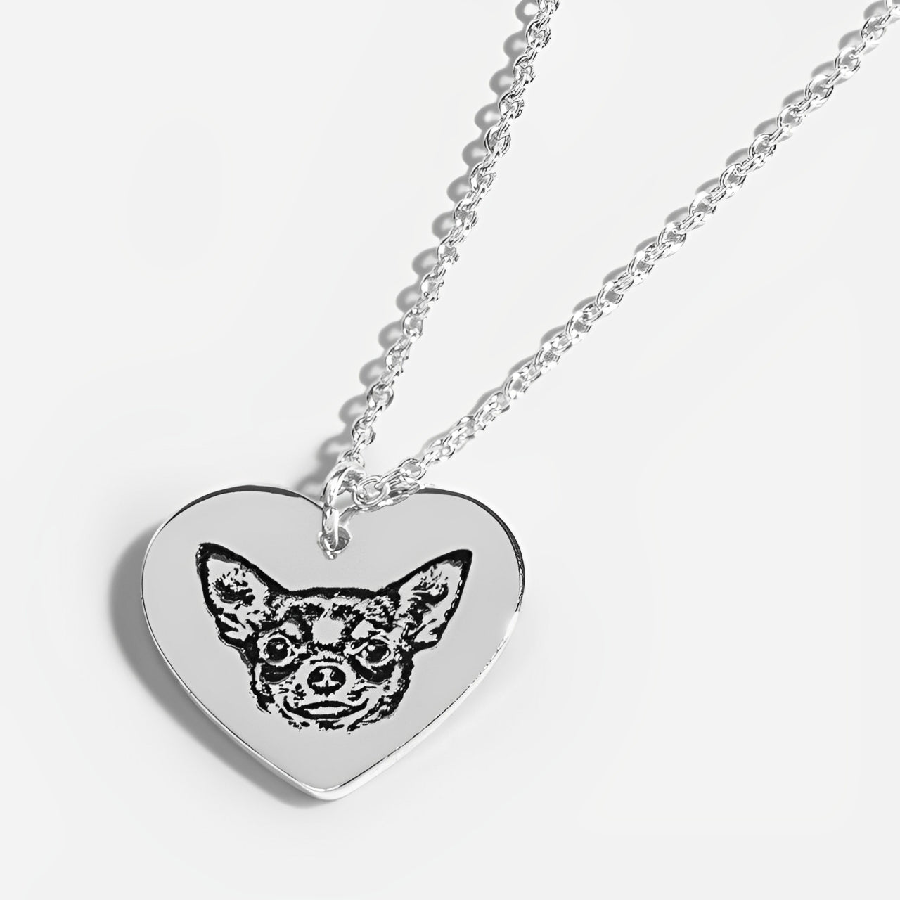 Srdcový náhrdelník s obrázkem mazlíčka