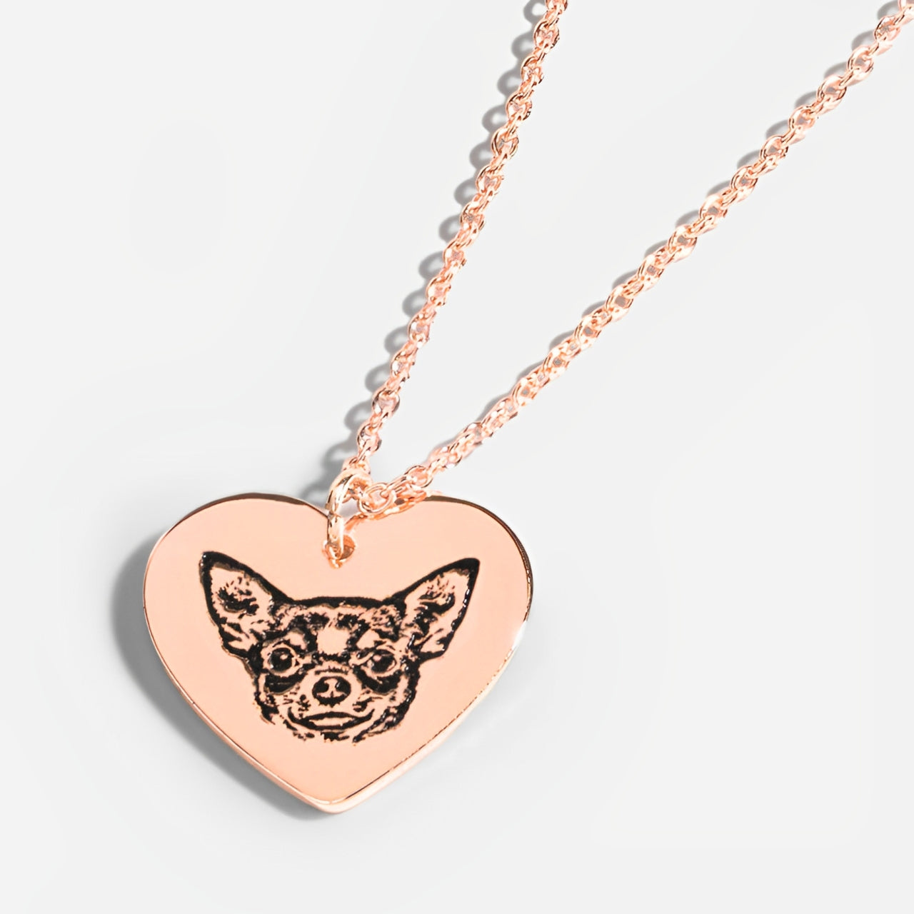 Srdcový náhrdelník s obrázkem mazlíčka